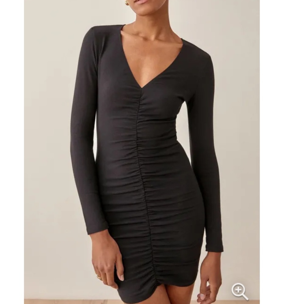 Reformation Cally Dress Black small nwot